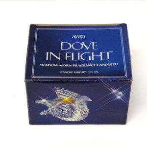 Avon Dove In Flight Meadow Morn Fragrance Candlelette Vintage Late 1970s New Old